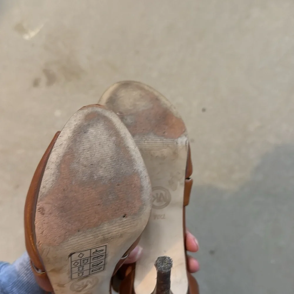 Michael Kors Brown Peep-Toe Women's Shoes